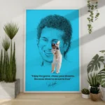 Premium Wall Art Of Sachin Tendulkar With His Own Quote