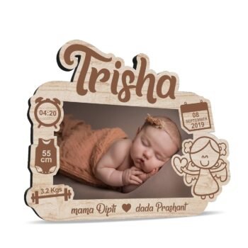 MDF & Acrylic Baby Birth Frame – Table Top
